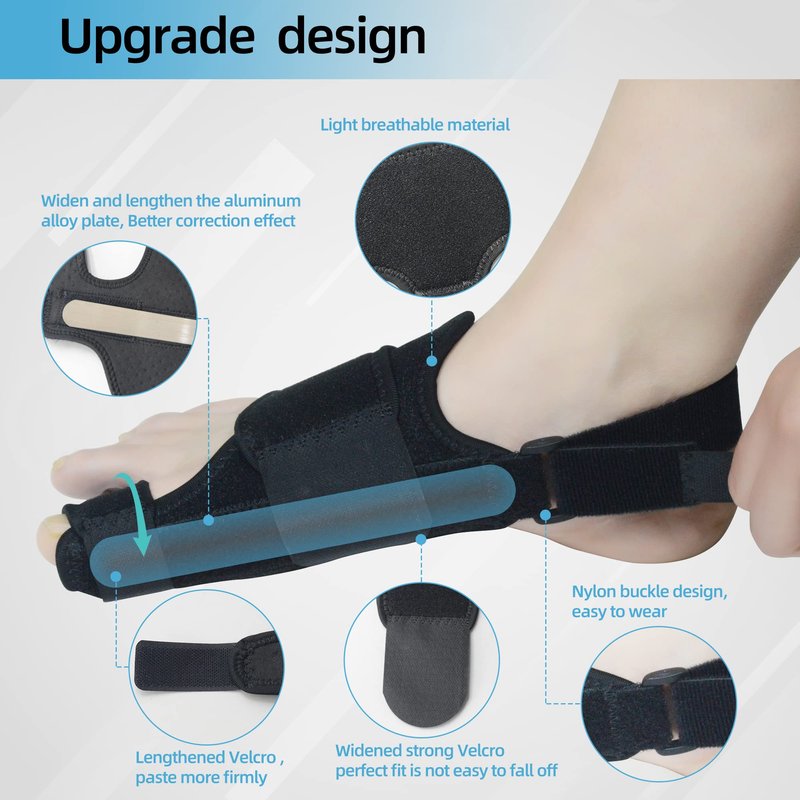 MOONSMILE Foot Gear 1 Pair Bunion Corrector for Women & Men, Night Bunion Splint, Big Toe Straightener, Foot Gear Brace for Bunion Pain Relief
