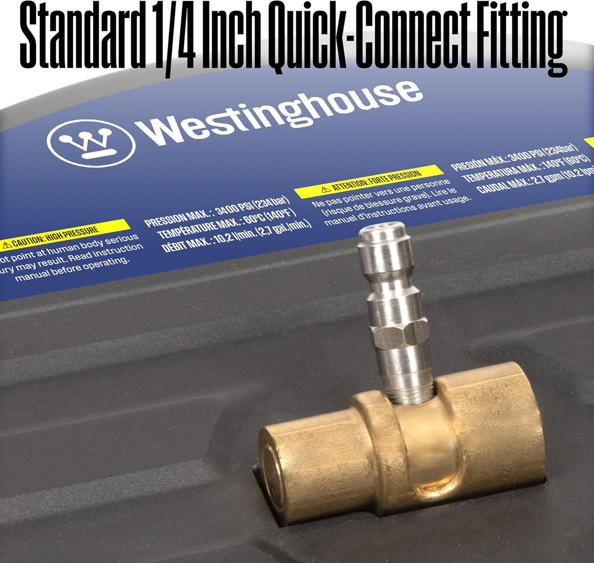 Westinghouse 15” Pressure Washer Surface Cleaner - 3400 Max PSI, 1/4” Connector | Ideal for Gas & Electric Washers