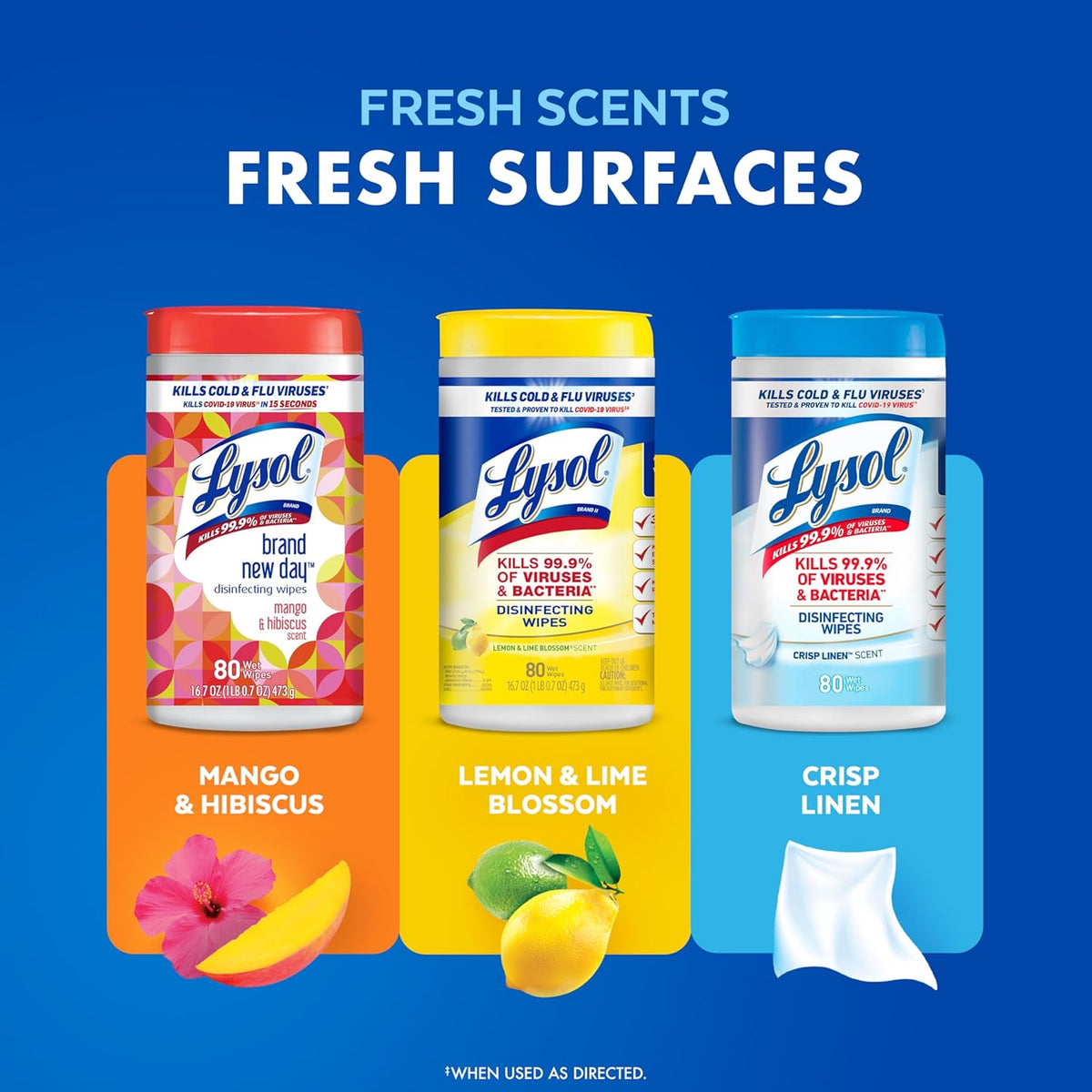 Lysol Disinfecting Wipes Bundle - All-Purpose Multi-Surface Cleaner | 80 Count (4 Pack)