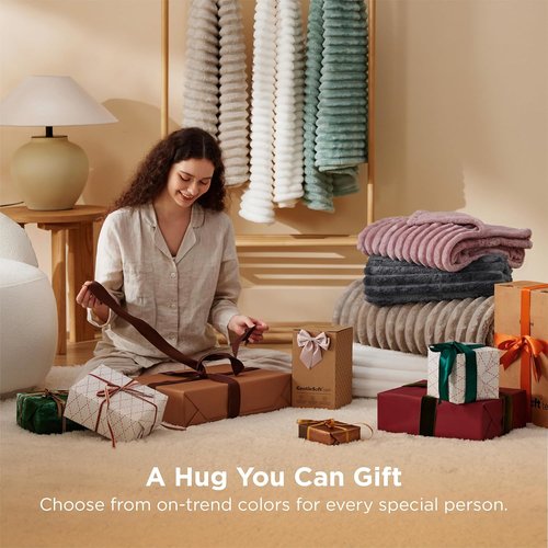 Bedsure GentleSoft Full Blanket - Cozy Grey Throw for Women & Girls | 84x90 Inches