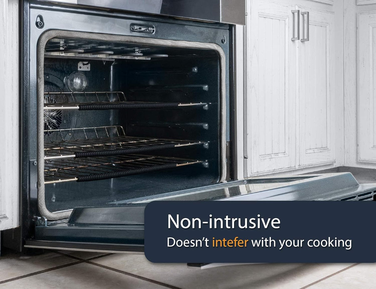 Linda’s Essentials Silicone Oven Guards - Heat-Resistant Rack Protectors | 3 Pack, 14 Inches Long (Black)