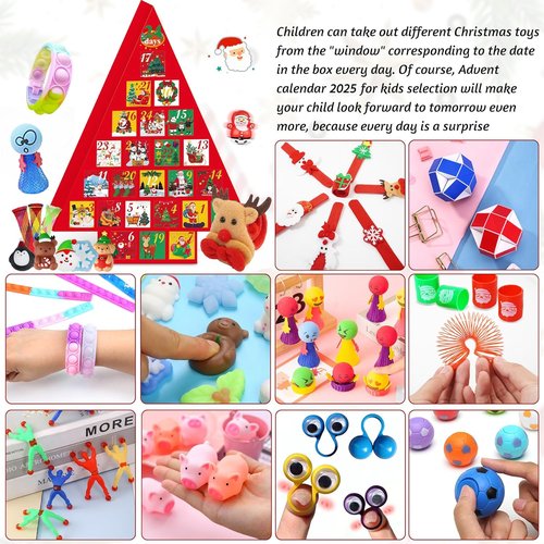 Fidget Advent Calendar - 24 Days of Surprises | Christmas Countdown Gifts for Kids & Teens