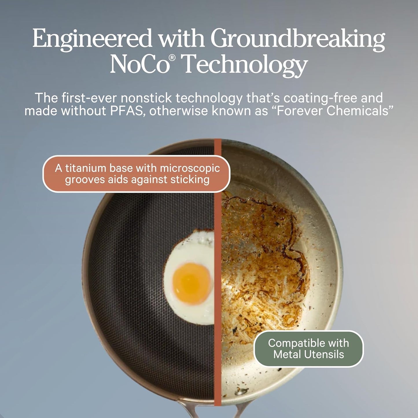 Our Place Mini Titanium Always Pan Pro - 8.5" PFAS-Free Nonstick Frying Pan with Spatula | Chef-Grade Tri-Ply Stainless Steel & Aluminum | Induction & Oven-Safe up to 750°F | Gold