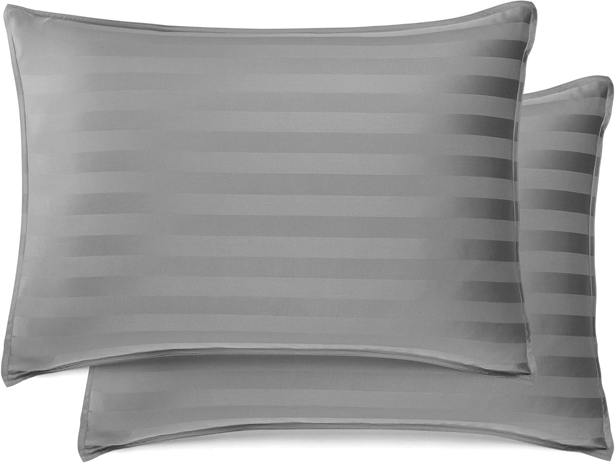 Pure Bamboo Queen Sheets - Luxuriously Soft 100% Organic Viscose Bed Sheet Set | Cooling Jacquard Stone
