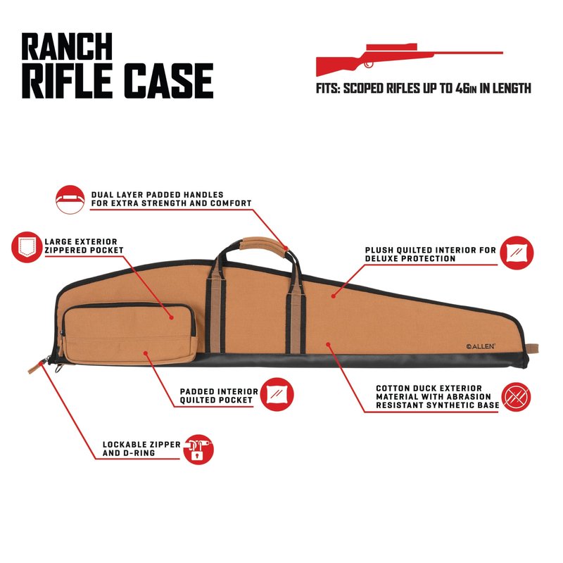Allen Company Ranch Canvas 46” Rifle Case, Tan