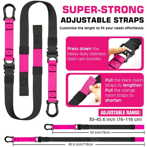 Home Resistance Training Kit, Suspension Trainer Straps with Adjustable Extension, Door Anchor, and Carry Bag – Strength Training Equipment for Full Body Bodyweight Workouts at Home or Outdoors