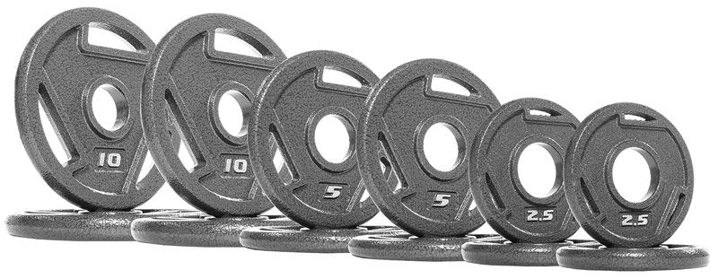 BalanceFrom Cast Iron Olympic 2-Inch Plate Weight Plate for Strength Training and Weightlifting, 70 LB Set (4x 2.5/5/10LB), Color #4, Multiple Packages