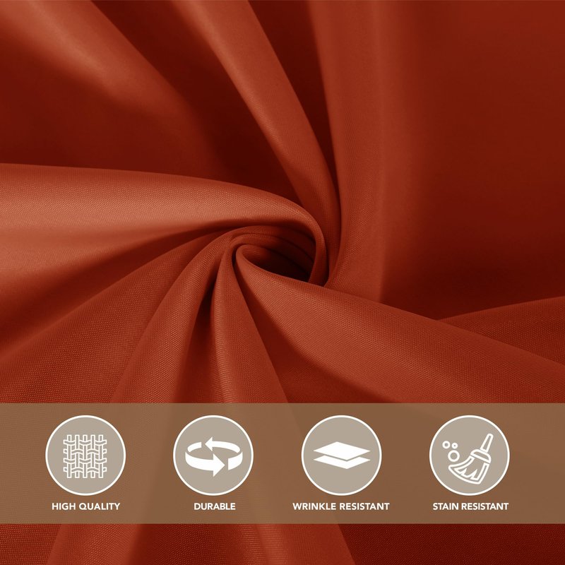 sancua Thanksgiving Tablecloths for 6 Foot Rectangle Tables, 8 Pack Burnt Orange - Washable Polyester Fabric Fall Table Cloth for Holiday Party, Birthday, Banquet Reception, 54x108 Inch Rust