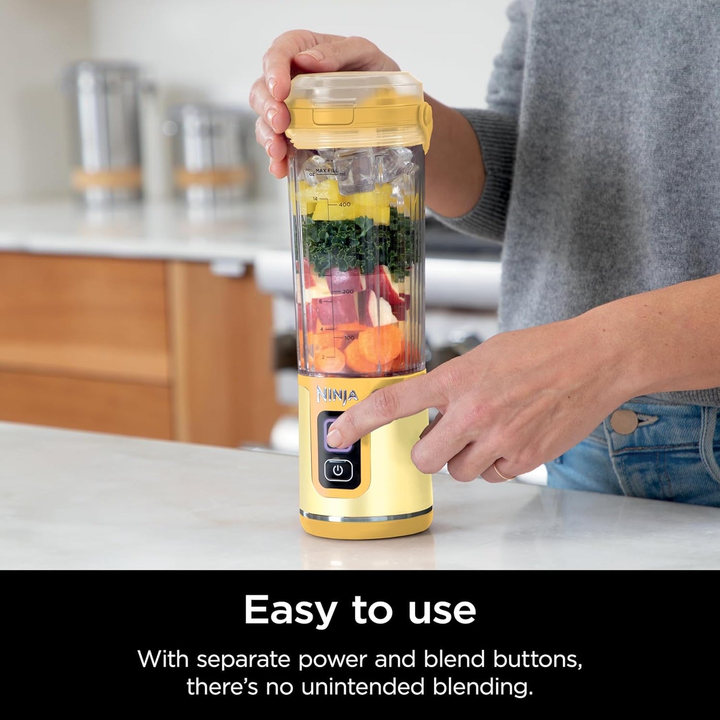 Ninja Blast Portable Blender - Cordless 18oz Personal Blender for Smoothies & Shakes | BPA Free, USB-C Rechargeable, Dishwasher Safe