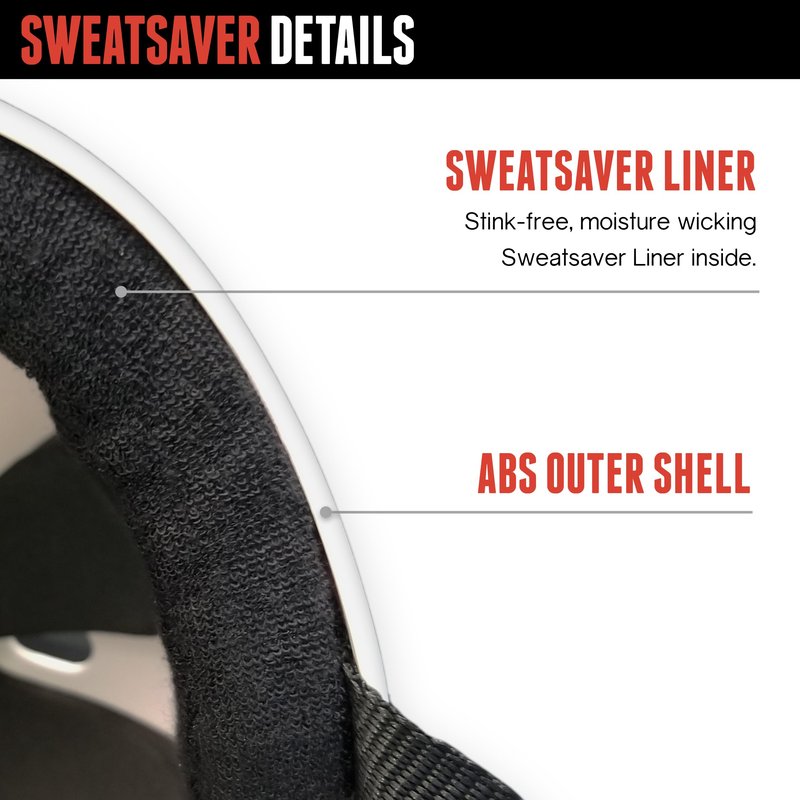 Triple Eight Sweatsaver Liner Skateboarding Helmet, Black Rubber w/ Red, Small