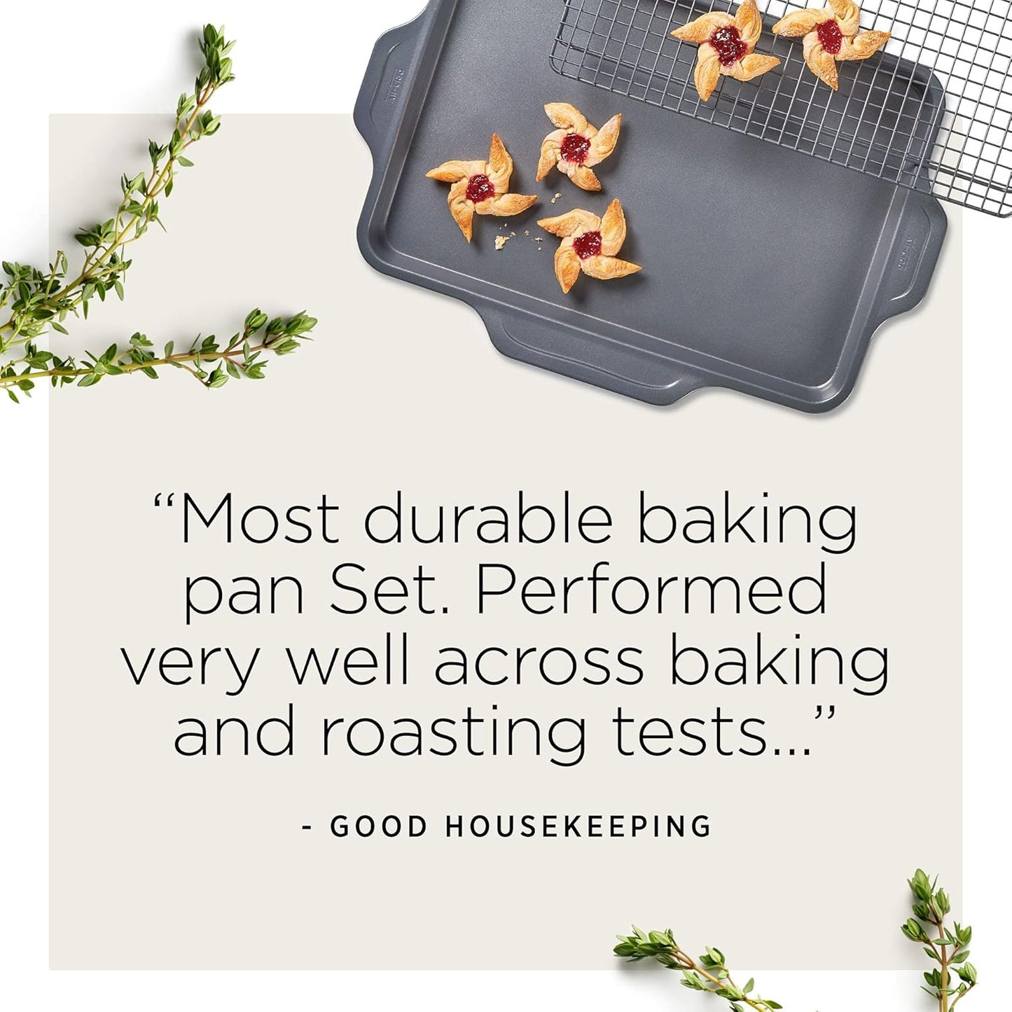 All-Clad Pro-Release Nonstick Bakeware Set - 5-Piece Oven Safe Set | Includes Cookie Sheet, Muffin Pan, & More