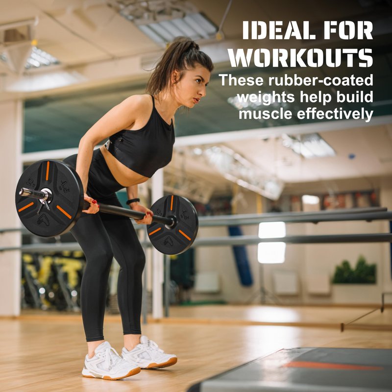 TRIBE WOD Cast Iron Plate Weights, OLIUS Barbell Plates - Gym Weights for Men and Women, Cast Iron Plate Weights 1 of 2, Rubber and Steel Weights for Lifting (10 Lbs) (1 Plate)