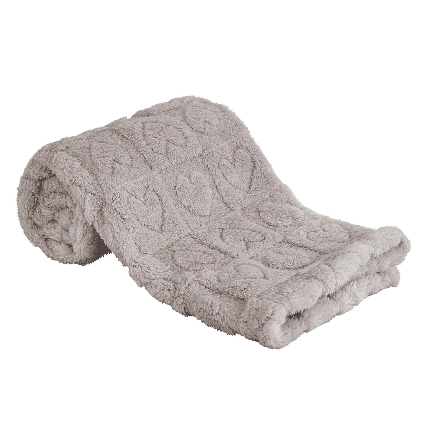 Yurhap Fleece Baby Blanket - Ultra Soft Heart Checkered Design | Cozy 30"x40" Infant Receiving Gift (Oxford Tan)