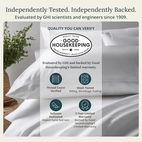 California Design Den Full Size Cotton Sheet Set - 100% Soft Sateen, 400 TC, Deep Pockets, Floral White/Blue