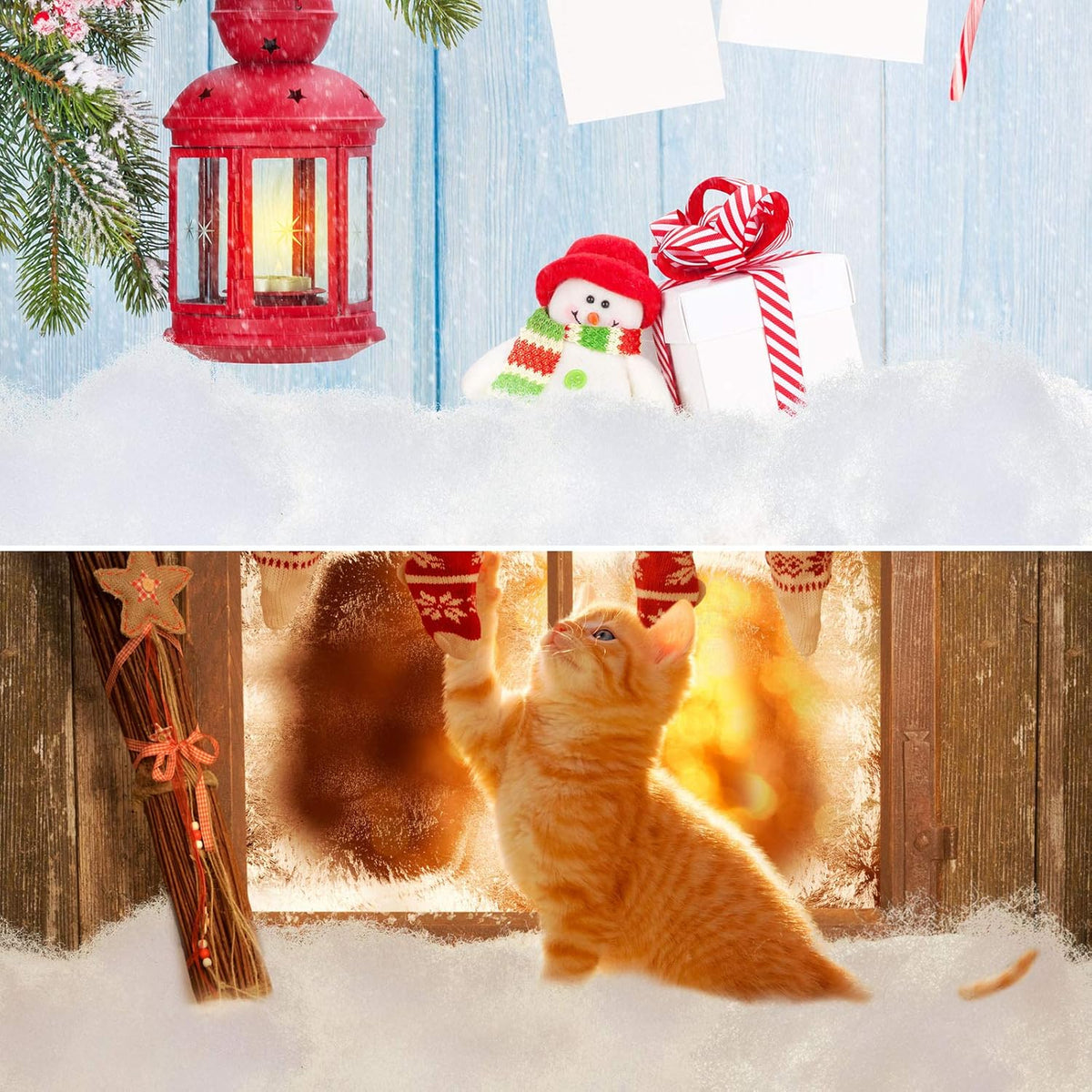 Sumind Winter Fake Snow Decoration - Fluffy Artificial Cotton Fiber for Christmas Crafts | 2 Bags (White)