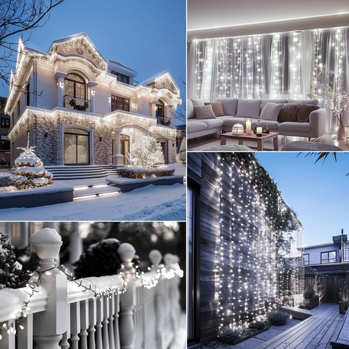 Brightown Battery Operated Christmas Lights - 50 LED Mini String Lights | 18 Feet, 8 Modes, Waterproof, Pure White