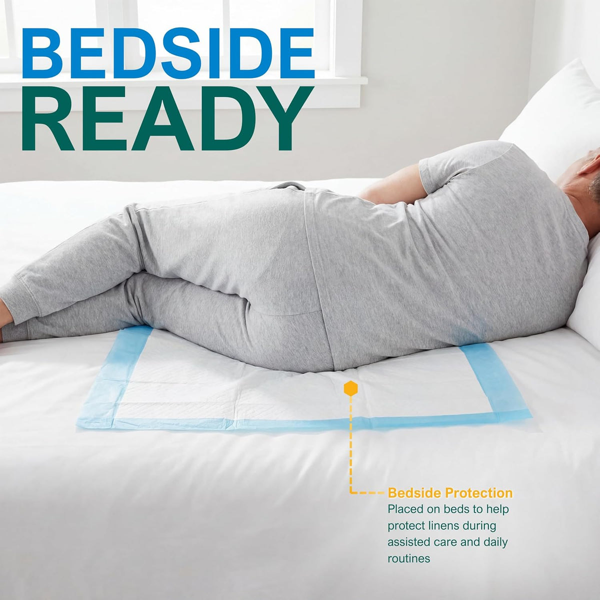 Medpride Disposable Underpads - Super Absorbent Incontinence Pads | 17'' x 24'' | 100-Count for Kids, Adults, Elderly