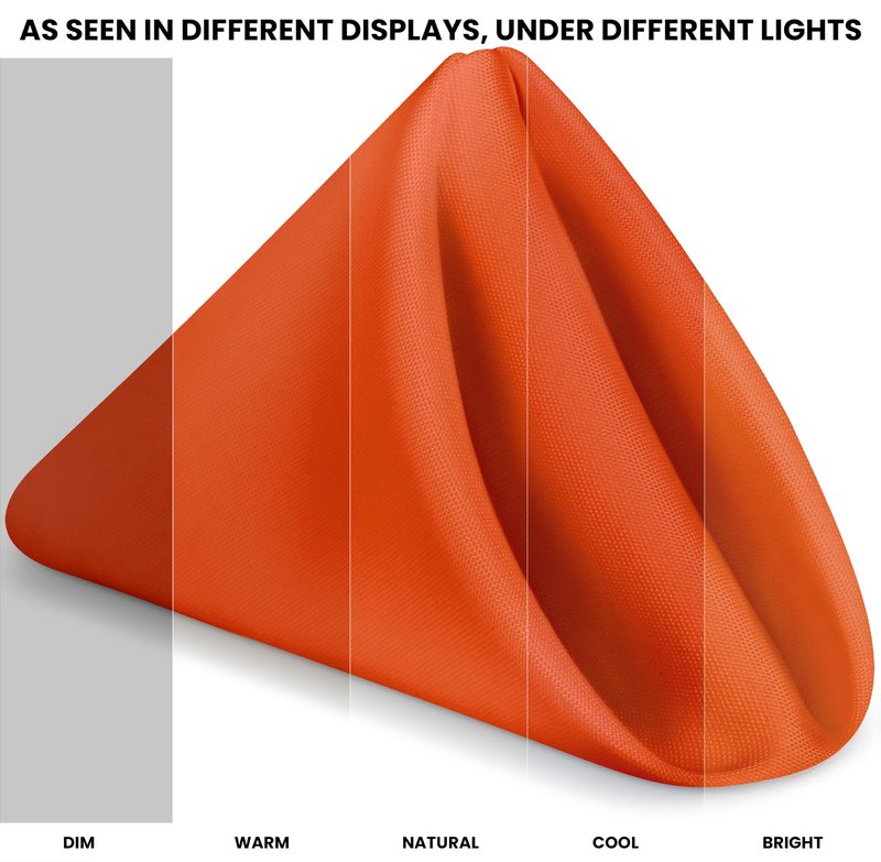 Utopia Home [24 Pack, Orange] Cloth Napkins 17x17 Inches, 100% Polyester Hemmed Edges, Washable and Reusable Ideal for Halloween, Thanksgiving, Parties, Weddings and Dinners
