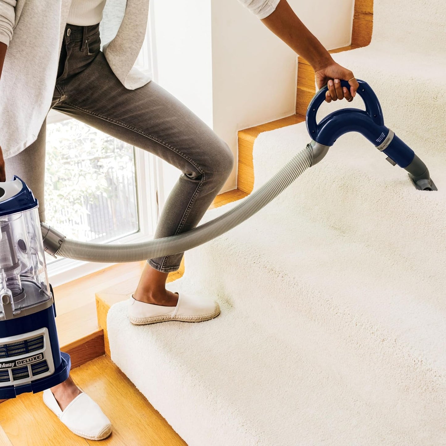 Shark NV360 Navigator Lift-Away Vacuum - Powerful Suction for Multi-Surface Cleaning | Large Dust Cup, Blue