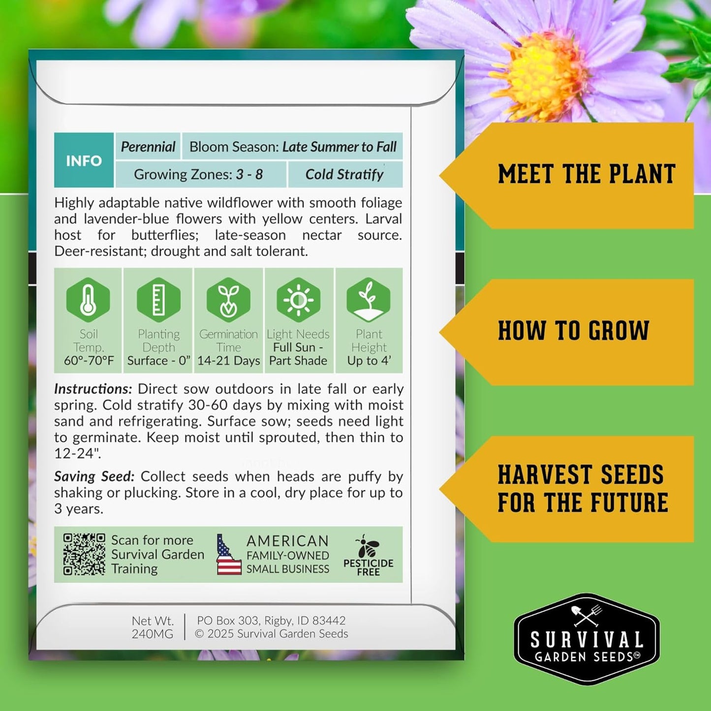 Native Wildflower Seeds - 24 Variety Pack for Butterfly & Bee-Friendly Gardens | Non-GMO Heirloom