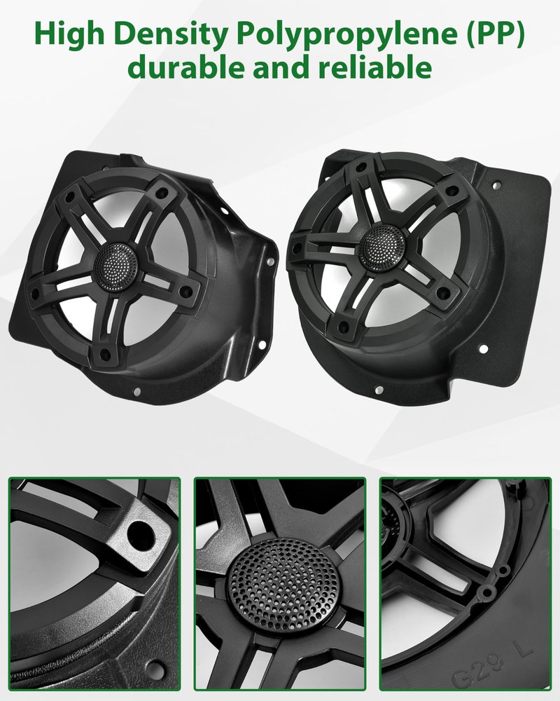 SAUTVS 6.5" Under Dash Kick Speaker Pod Brackets for Yamaha Drive2 G29 Accessories, Front Kick Panels Loudspeaker Mount Support 6.5inch Speaker Devices for Yamaha Drive2 G29 Standard Golf Cart, 2PCS