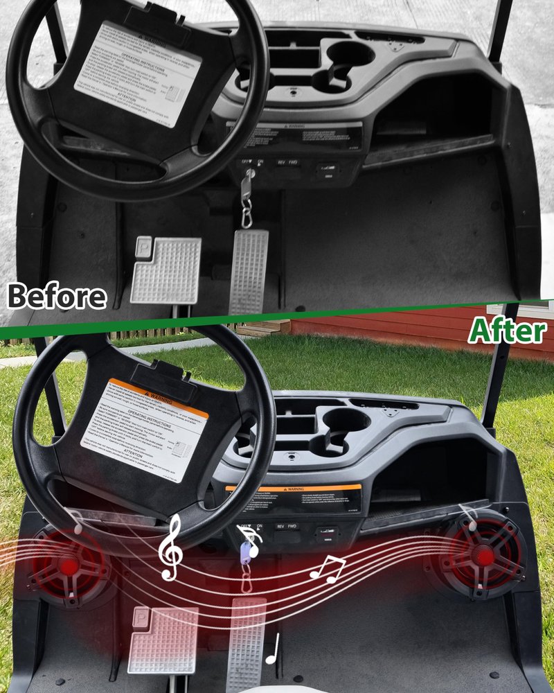 SAUTVS 6.5" Under Dash Kick Speaker Pod Brackets for Yamaha Drive2 G29 Accessories, Front Kick Panels Loudspeaker Mount Support 6.5inch Speaker Devices for Yamaha Drive2 G29 Standard Golf Cart, 2PCS