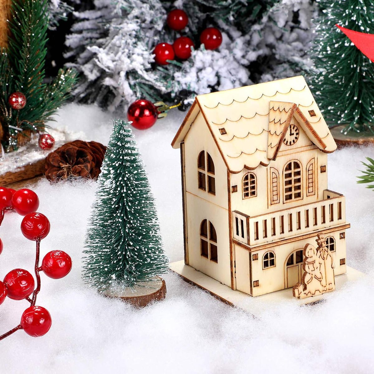 Sumind Winter Fake Snow Decoration - Fluffy Artificial Cotton Fiber for Christmas Crafts | 2 Bags (White)