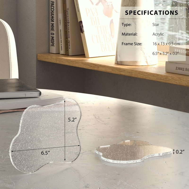 Acrylic Coaster Decorative Plates, Irregular Bar Drink Coaster,Perfect for Tabletop Protection and Accessories Display.