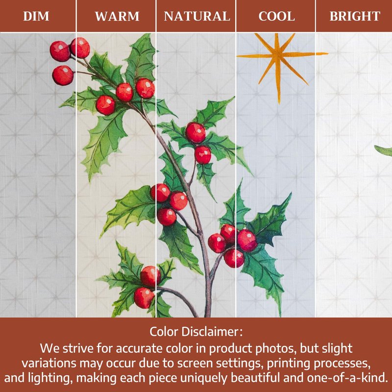 Maison d' Hermine Table Cloth Rectangle Table 100% Cotton 70 x 140 Inches Fall Tablecloth Reusable Everyday Use for Thanksgiving Christmas Decorations Dining Farmhouse Party (Poinsettia Christmas)