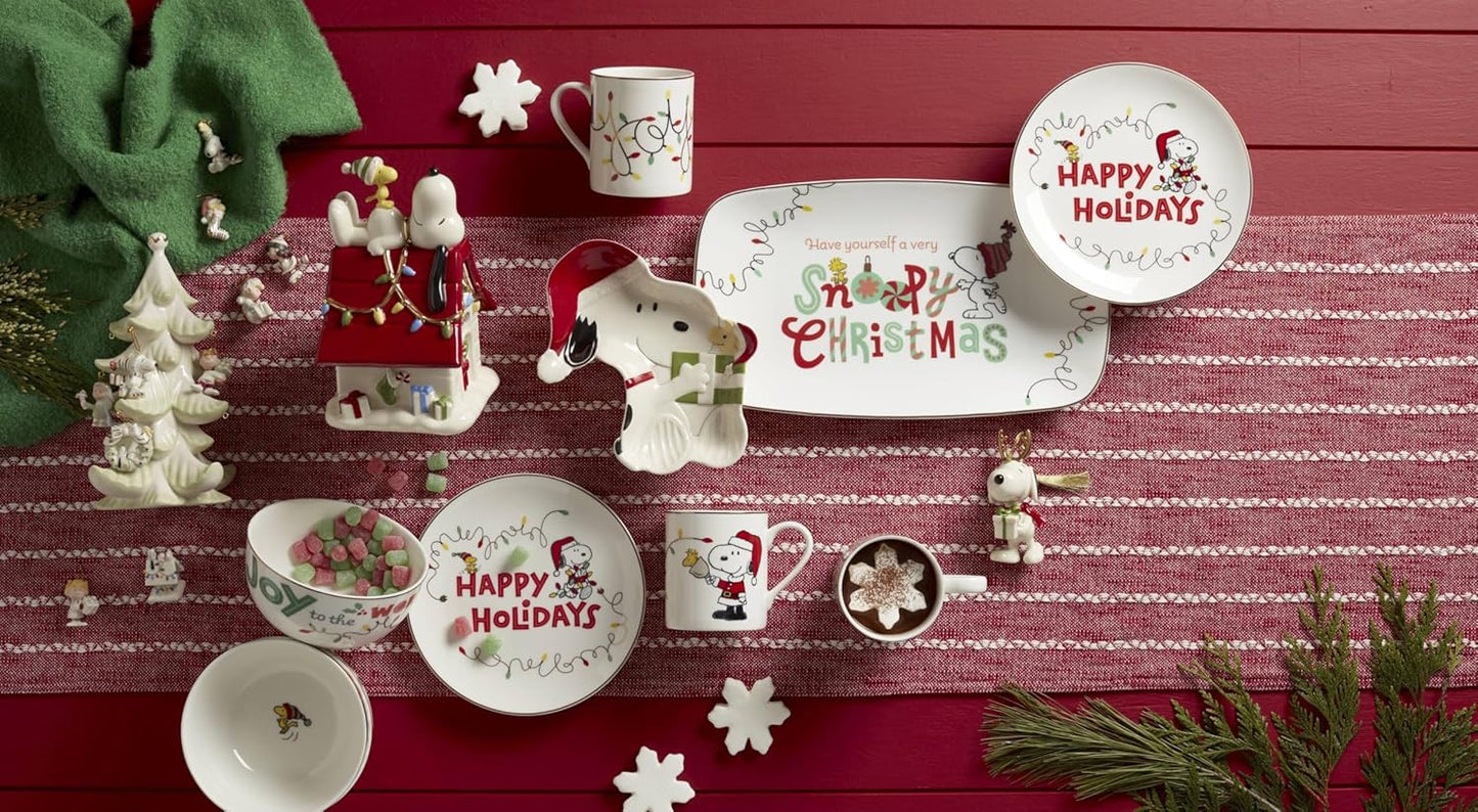 Lenox Snoopy Christmas Candy Dish - Festive Holiday Decor for Entertaining | Perfect Gift