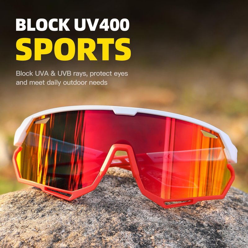 SINSPORT eyewear Baseball Sunglasses for Men Women, Cycling Sunglasses MTB Frame for Outdoor Sports Softball Running Biking
