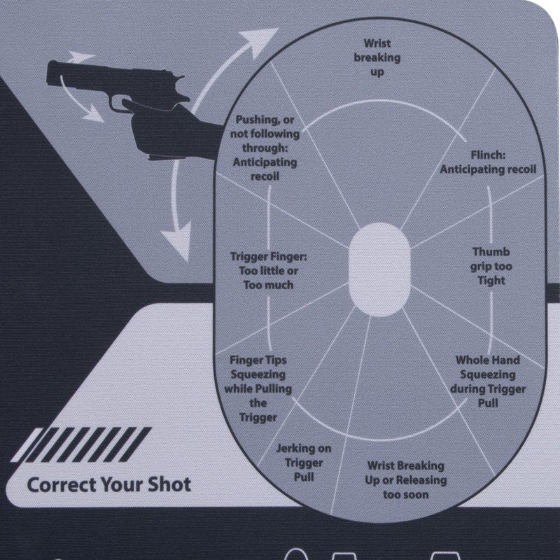 Allen Company Krome Handgun Shooting Range & Cleaning Mat, 16.5" L x 11" W, Black/Gray