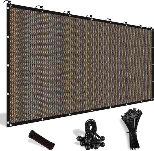 Shade&Beyond 90% Sun Shade Cloth - 8' X 12' Pergola Canopy with Grommets | Mocha Mesh Tarp for Outdoor Spaces