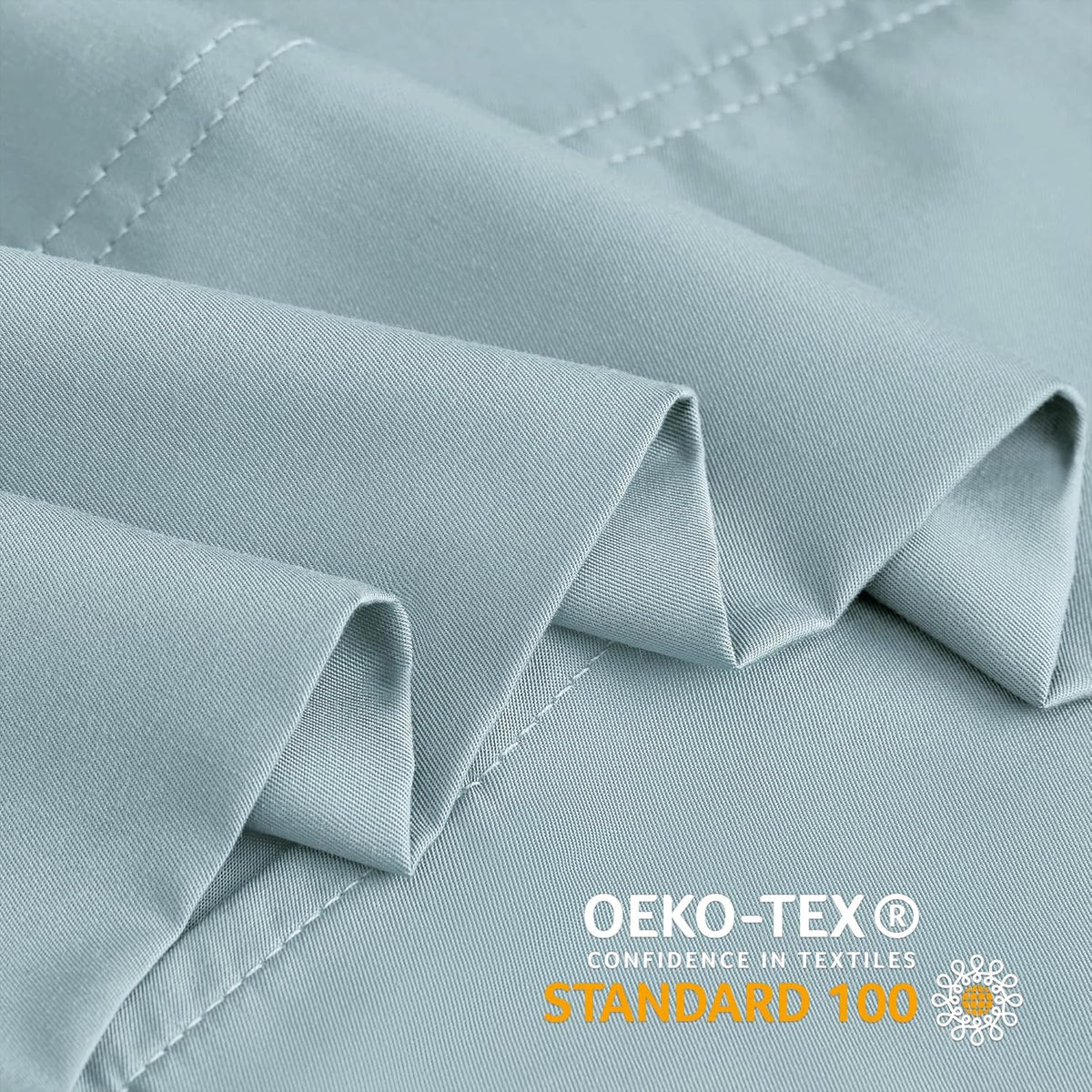 BEDELITE Cooling Pillow Cases - Silky Soft Bamboo Rayon Set of 2 | Standard Size 20"x26" in Haze Blue