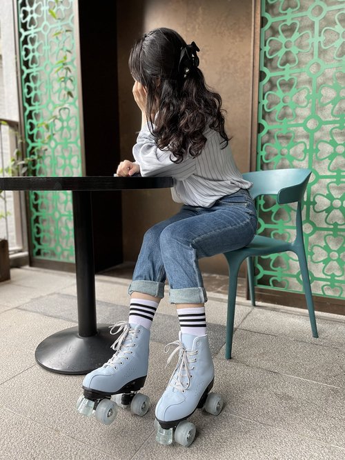 Comeon Roller Skates for Women PU Leather Roller Skates High-Top Leather for Beginners Teens for Woman,Girls and Boys,Adult (35=US 6)