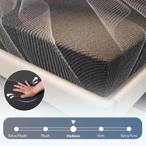 CH Charme House Twin Mattress - 8 Inch Bamboo-Charcoal Memory Foam for Kids | Cooling & Pressure Relief, CertiPUR-US Certified, 38"x75"x8", Black