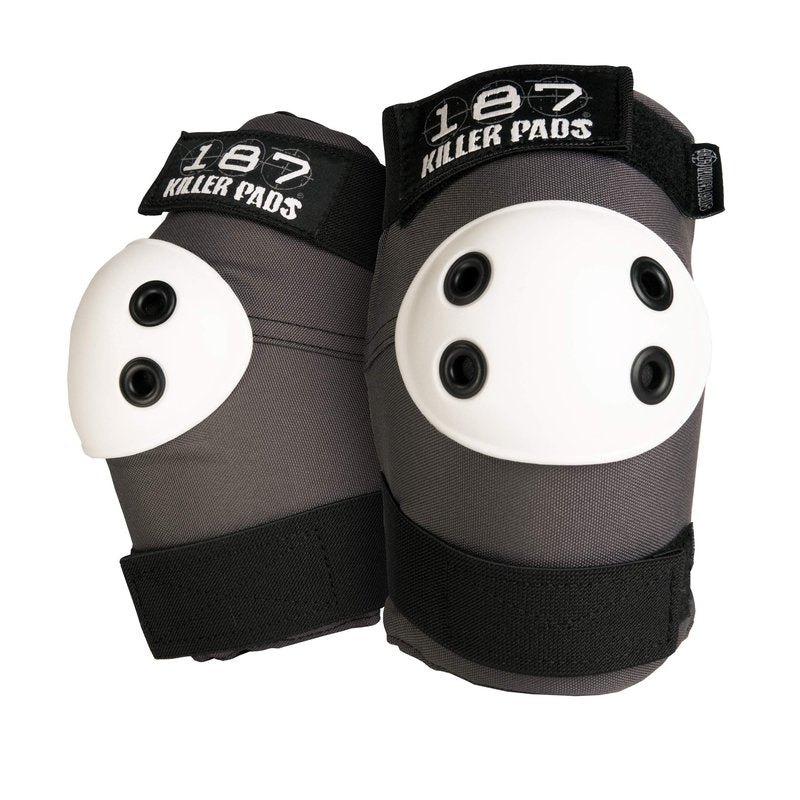 187 KILLER PADS -ELBOW - M Grey with White Cap (ELMA107)