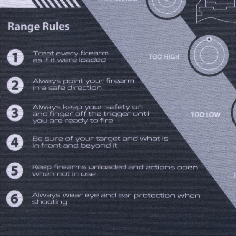 Allen Company Krome Handgun Shooting Range & Cleaning Mat, 16.5" L x 11" W, Black/Gray