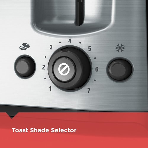 BLACK+DECKER 4-Slice Toaster - Extra Wide Slots, 7 Shade Settings, 1400 Watts, Bagel & Frozen Functions