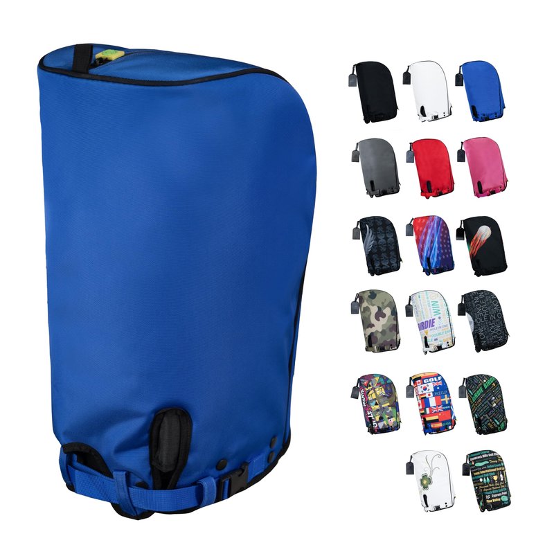 SANDIAN, Blue Color, Golf Bag Rain Hood Cover, Waterproof 1260D Oxford Polyester, 12x20 Inches, Padded Protection, PU Coated, Two Sided Zipper, Adjustable Buckle Lock Fasteners, Snap Button Locking